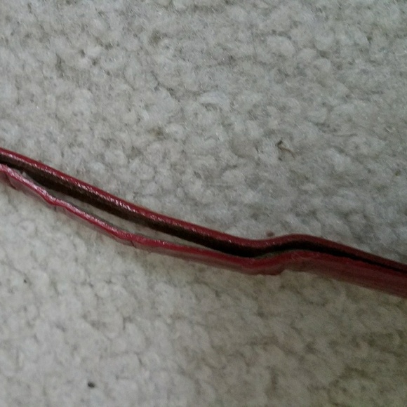 Brighton Red Leather Belt Size S - Picture 4 of 5